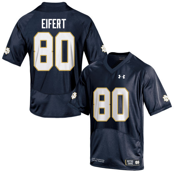 Men #80 Tyler Eifert Notre Dame Fighting Irish College Football Jerseys-Navy Blue